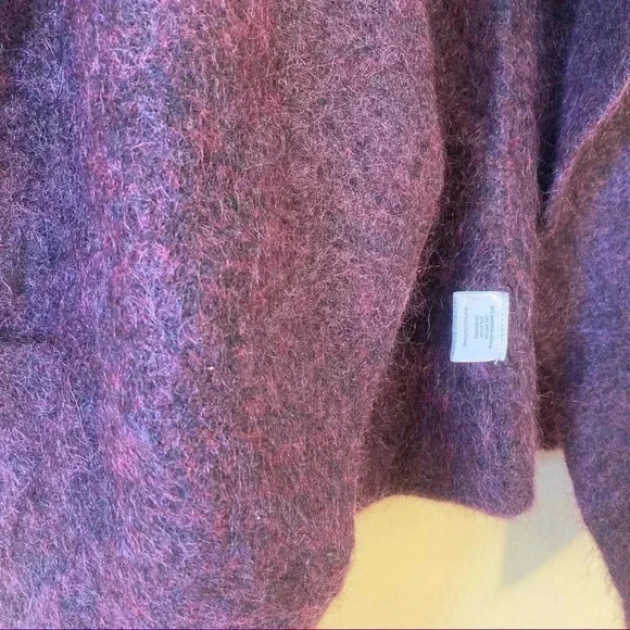 Eileen Fisher superkid  mohair purpl open cardigan - Picture 3 of 6